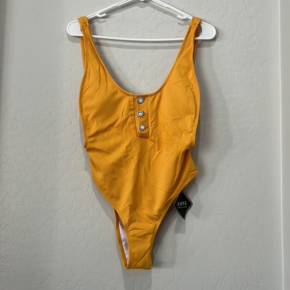Zaful one piece swimsuit with low back